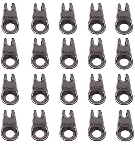 Boot Eyelets, 20 PCS Boot Hooks Lace Boot Hooks, Boot Lace Hooks with Rivets Black Walking Boot Eyelet Repair Lace Fittings Shoelace Replacement Boot Lace Eyelets Alloy Lace Hooks Fittings