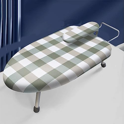 HCZION Tabla De Planchar con Patas Plegables para Mesa, Tabla De Planchar De Sobremesa Tabla De Planchar con Mangas, Funda De Tabla De Planchar Algodón 100% (Color : B)