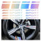 JNNJ 12PCS Reifen-Sport-Logo-Emblem-Streifen, Auto Reifen Buchstaben Gummi Aufkleber, Reflektierende Aufkleber für Autofelgen, Reifen Felge Sicherheit Zubehör(Mehrfarbig)