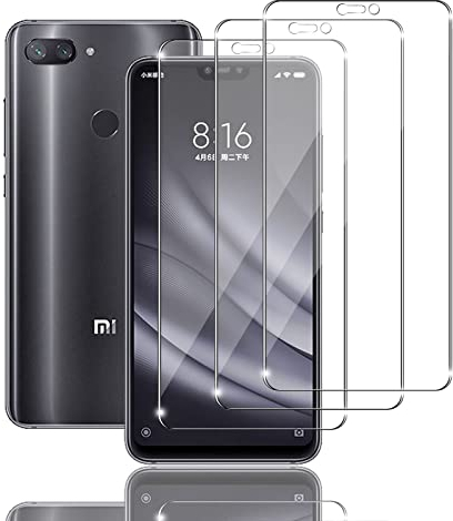 Ljietr 3 Pack Protector de Pantalla Compatible con Xiaomi Mi 8 Lite Cristal Vidrio Templado, Dureza 9H, Ultra Transparente