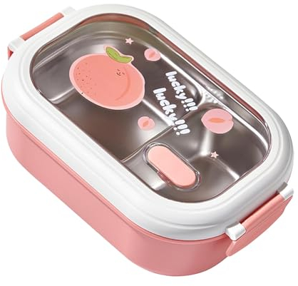 Térmica Robusta de Acero Inoxidable, Caja Fuerte, Portátil para Oficina (Rosa)