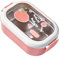 Térmica Robusta de Acero Inoxidable, Caja Fuerte, Portátil para Oficina (Rosa)
