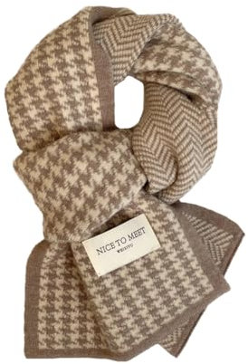 CCAIPU Mujer Bufanda de Invierno, Cashmere Feel Bufanda Moda Señoras Bufandas Suave Cálido Grande Gruesa Bufanda para Mujeres Señoras (F-Caqui)