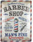 Nostalgic-Art Retro Blechschild, 30 x 40 cm, Barber Shop – Geschenk-Idee für Nostalgie-Fans, aus Metall, Vintage Design, Blechschilder Sprüche