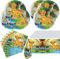Lion King Vajilla de Fiesta, Lion King Cumpleaños Vajilla Set, Lion King Vajilla de Fiesta Decoraciones, Lion King Vajilla Party Supplies Suministros Decoraciones (verde claro)