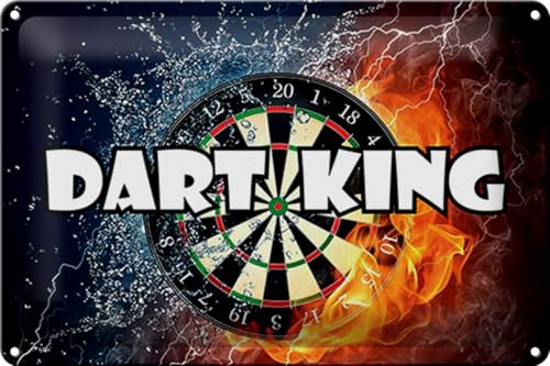 Schild Blech 30x20cm - Made in Germany - Spruch Darts Dart King Metall Deko Blechschild