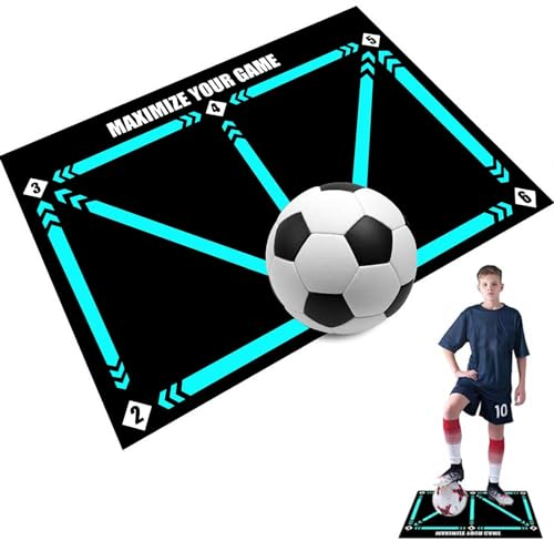 Fussball Matte - Fussballmatte Training Ballkontrolle, Fussball Trainingszubehör, Turnmatte Kinder Fussball Matte Ausüben