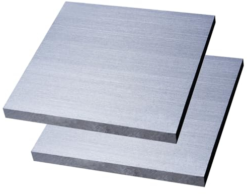 JIEYUZYUO 2Pcs 6061 T6 Aluminio Aluminio Hoja Gruesa Placa de Metal Rectangular de 20 Mm, Lámina de Aluminio Stock Plano/200X200X20Mm