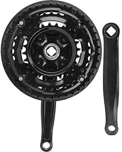 XHIKOWAT Hartstahl 24 34 42T Kurbelgarnitur Kettenabdeckung Variable Geschwindigkeit Mountainbike Rennrad