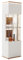 Lomadox Highboard Vitrinenschrank mit Beleuchtung, weiß mit Eiche, MULLINGAR-05 | montiert