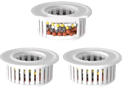 3 Pack Shower Filter Replacement Cartridge, Shower Filter for Hard Water, Only Compatible with GETSHOWERSET 6 Inch Square Rain Shower Head