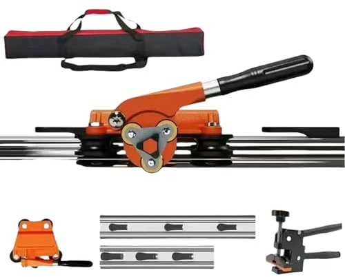 LOJAX Tagliapiastrelle Manuale di Grande Formato, Progettato per Piastrelle di Spessore 3-12 mm, con Accessori e Custodia per Il Trasporto, taglierina per Pavimenti Laminati