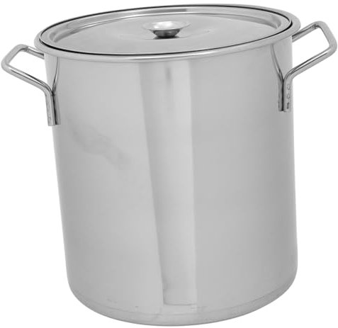 FELTECHELECTR Stockpot Stainless Steel Lid Soup Containers Lids Multipurpose Rice Bucket Easy to Clean