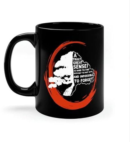 DPgUfPV Sensei - Taza de agradecimiento para profesor de karate, instructor japonés de Aikido, artes marciales, Judo Jiu Jitsu (325 ml)