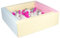 Velinda Piscine à balles carrée avec 300 balles, Cuir écologique, 5 éléments (Couleur de la Piscine/de balles: Rose, Bleu, Jaune (Pastel)/Blanc, Transparent, Rose, Argent)