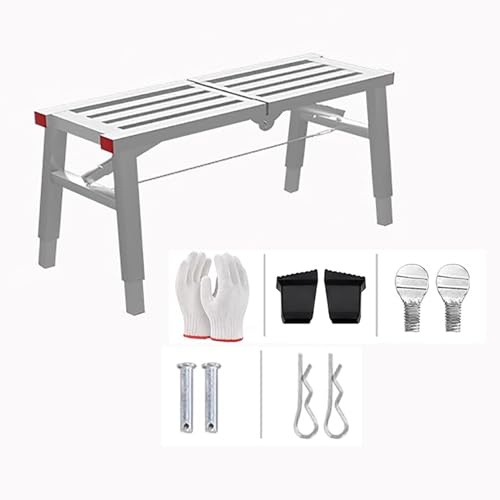 KLYDBMYT Work Platform Anti-skid Scaffolding Lifter Equipment w/Accessory, Building Scaffolding for Stairs Step Hedge Cutting, Sectional Ladders for Window Cleaning(120x30cm(47 1/4 x11 3/4))
