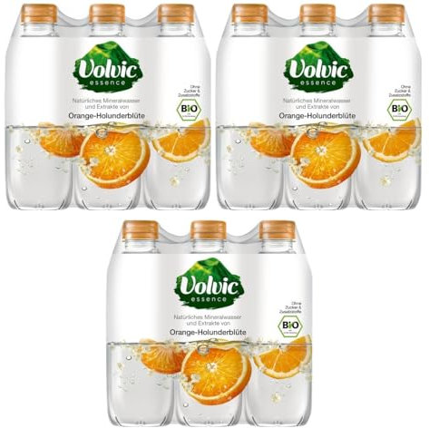 18 Flaschen Essence Orange Holunderblüte Erfrischungsgetränk (18 x 750ml) inc. 4,50 € EINWEG Pfand PET Flasche + Space Riegel von Onlineshop Bormann