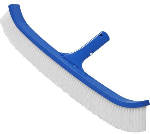 Poolbürste 46 cm für Folienpool, Poolbesen für PoolWand und Fliesen, Pool Reinigungsbürste met EZ-Clips Kompatibel mit Allen Standart-Teleskopstangen, Starken Borsten