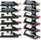 FAVOOSTY Weinregal Wand, Flaschenhalter, Flaschenregal mit 6 Ebenen, Holz Weinregal Bohlen Hängend Weinflaschenregale Schwarz für Esszimmer, Schlafzimmer, Weinkeller (Schwarz, 6 Tier 1 Set)