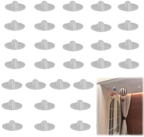 30 PCS Transparente Selbstklebende Deckenhaken, Klebehaken für Decke Ohne Bohren, Haken für Küche, Badezimmer und Dekoration