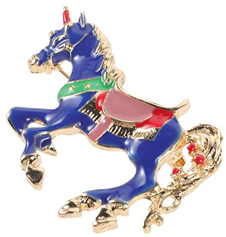 MOKKHNB Pferde Brosche Anstecknadel für Damen Emaille Dekoration Vintage Tiermotiv Metall Süße Brosche für Kleidung Rucksack Hut