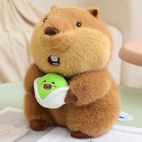 champracer Biber Kuscheltier Biber Stofftier Biber Plüschpuppe Murmeltier Kuscheltier Flauschiger Stofftier zum Spielen & Kuscheln Geburtstagsgeschenk für Kinder (22cm,Pistazien)