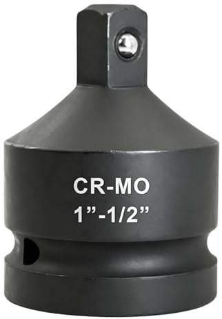 Stecknuss adapter 1 auf 1/2, Vier-Ecken-Schnittstelle, Schlagschrauber nüsse satz, Schlagadapter Set, Stecknuss Adapter, Steckschlüssel Einsatz Satz, Vierkant-Antriebsadapter für Schlagbohrmaschinen