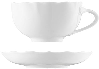 Maria Theresia Teetasse 2-tlg. Weiss