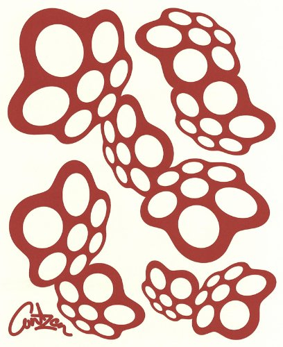 Livingwalls 6937-16 Wandsticker, Lars Contzen, rot, 2 Bögen á 5 Aufkleber