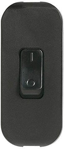 Legrand 040194 Interrupteur à Bascule à Touche de Couleur et Coupure Bipolaire, 2A, 250V, Noir