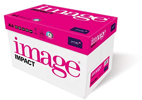 Image Impact Kopierpapier A4 90 g/m² FSC Mix Credit – 5 x 500 Blatt – weiß, holzfrei – für Laser, Inkjet, Kopierer, Büro & Farbdruck