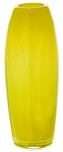 CRISTALICA Bouquet Vase Blumenvase VIP Stiller Gelb H 21 cm Handgemachte und Mundgeblasene Glasvase Tischvase