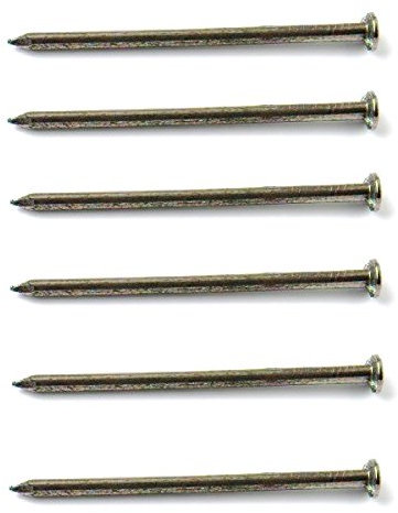 Merriway BH03730 (125 gm) Round Wire Nail, Bright Finish Galvanised 75 mm (3 inch) - Pack of 125g