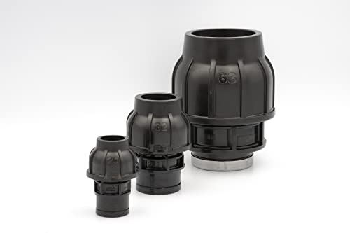 Stabilo-Sanitaer PE Rohr Verschraubung 25 mm x 1 Zoll Innengewinde Klemmverbinder Klemmverschraubung Fitting Verbinder