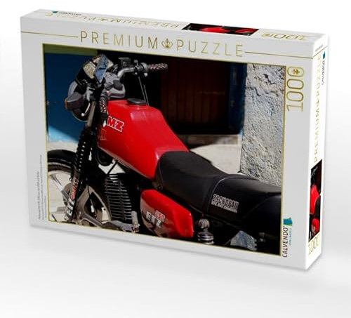 CALVENDO Puzzle Motorrad MZ ETZ 250 aus der DDR auf Kuba | 1000 Teile Lege-Größe 64 x 48 cm Foto-Puzzle für glückliche Stunden