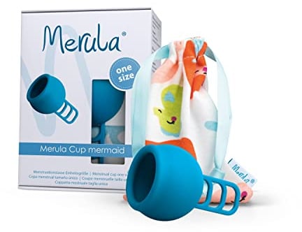 Merula Cup mermaid (blau) - One size Menstruationstasse aus medizinischem Silikon