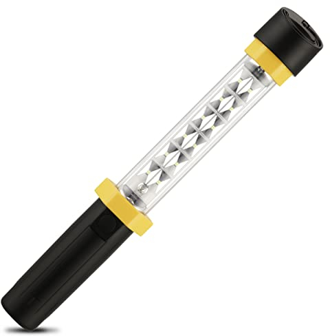 REV LED Arbeitsleuchte - Kompakte Akku Handlampe mit Aufhängehaken, Inspektionslampe - ideal für Werkstatt & KFZ, gelb