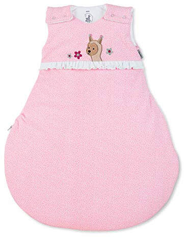 Sterntaler Schlafsack Kuschelzoo für Babys, Reißverschluss und Knöpfe, Größe: 50/56, Rosa