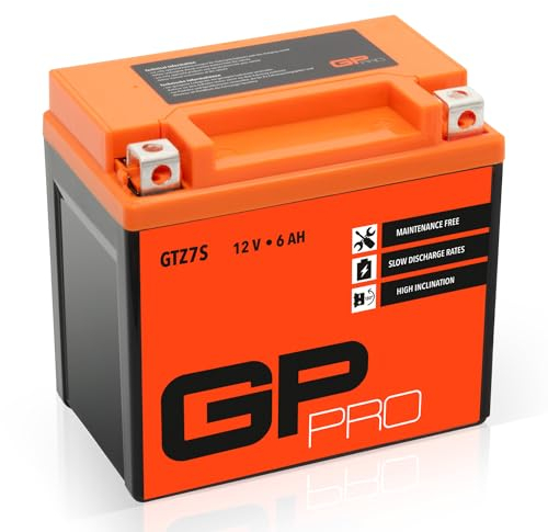 GP-PRO GTZ7S 12V 6Ah GEL Batteria di avviamento (simile a YTZ7S / 50616) (Esente da manutenzione / Sigillato) Moto Accumulatore