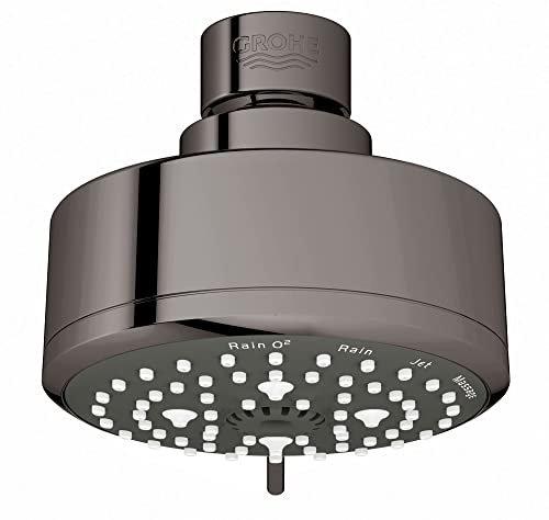 GROHE Tempesta Cosmopolitan 100 4 Spray Shower Head, Hard Graphite