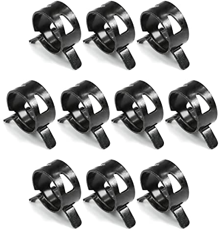 MroMax 10 fascette stringitubo a molla ID da 27 mm, fascette stringitubo nere adatte per linea carburante OD da 1-7/32, tubo flessibile in silicone, tubo dell'aria e tubo dell'acqua, boccola di