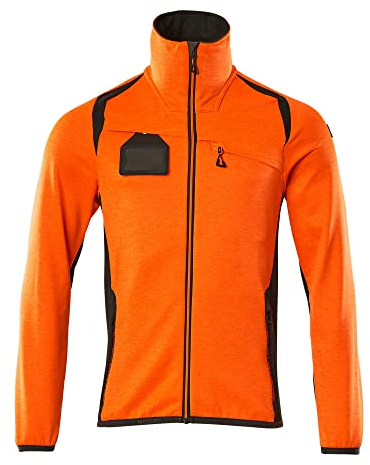 Mascot 19403-316-1418 Accelerate Safe Fleecepullover mit Reißverschluss, Hi-Vis Orange/Dunkelanthrazit, XL Größe