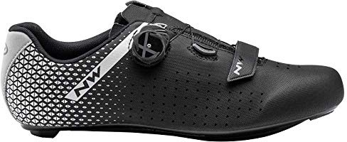 Northwave Core Plus 2 Wide Rennradschuhe, Fahrradschuhe, Radschuhe, Schwarz 46