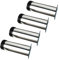 Qrity 4 Unidades Patas de Metal Muebles Regulables Armario de Cocina pies Redondo - Metal Cromado - Altura Ajustable (Total: 180-195mm)