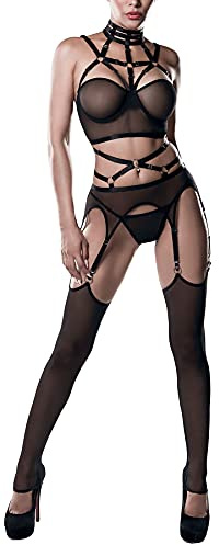 Grey Velvet Erotikset Frauen Wäsche-Set schwarz L 75% Polyamid, 25% Elasthan Dessous, Gothic, Romantik