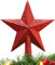 Christmas Concepts® 20cm Glitter Tree Top Star Decoration – Christmas Tree Topper (Red)