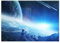 LANA KK Weltall Poster - Intergalaktisch - Universum, Planeten, Galaxis, Sterne in 80 x 60 cm, Premium-Qualität Wall-Art Wandbild