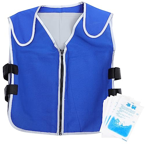 VOSAREA Kühlweste: Sommer Eisweste Kühlweste für Menschen - Damen Herren Cooling Vest mit 20 Eisbeutel für Outdoor Camping Wandern Radfahren Laufen