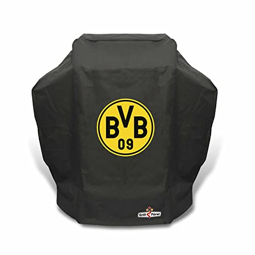 Grillfürst Grill Abdeckhaube BVB Borussia Dortmund - robuste Grill-Abdeckung 121 x 59 x 111 cm, wetterfest, wasserdicht, für Napoleon Rogue 365, Broil King GEM 320, Outdoorchef Australia