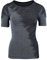 duParc Women's Active Wear Sportshirt, nahtlos, schnell trocknend, Melange-Effekt Yoga Shirt, Grau, Extra Large